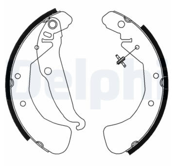 Sada brzdových čelistí DELPHI LS1829