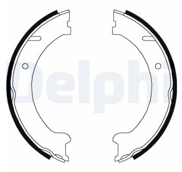 Sada brzdových čelistí, parkovací brzda DELPHI LS1832