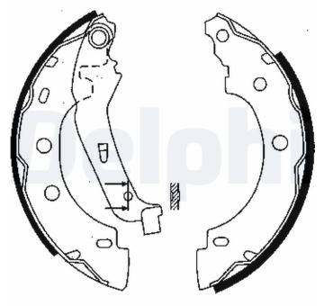 Sada brzdových čelistí DELPHI LS1842