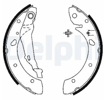 Sada brzdových čelistí DELPHI LS1843