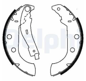 Sada brzdových čelistí, parkovací brzda DELPHI LS1849