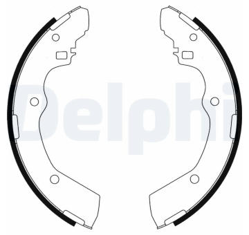 Sada brzdových čelistí, parkovací brzda DELPHI LS1853