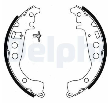 Sada brzdových čelistí DELPHI LS1854