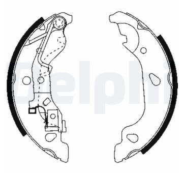 Sada brzdových čelistí DELPHI LS1859