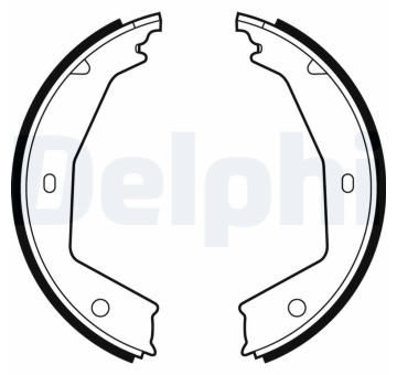 Sada brzdových čelistí, parkovací brzda DELPHI LS1873