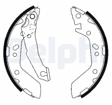 Sada brzdových čelistí DELPHI LS1909