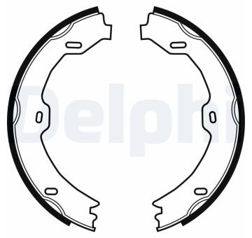 Sada brzdových čelistí, parkovací brzda DELPHI LS1923