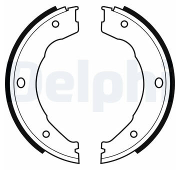 Sada brzdových čelistí, parkovací brzda DELPHI LS1982
