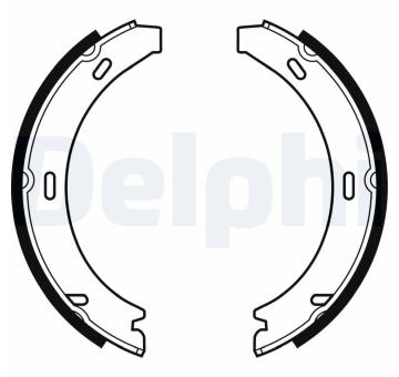Sada brzdových čelistí, parkovací brzda DELPHI LS1992