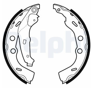 Sada brzdových čelistí DELPHI LS1993
