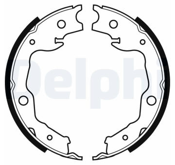 Sada brzdových čelistí, parkovací brzda DELPHI LS1999