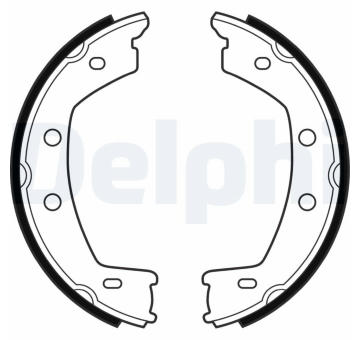 Sada brzdových čelistí, parkovací brzda DELPHI LS2030
