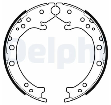 Sada brzdových čelistí, parkovací brzda DELPHI LS2034