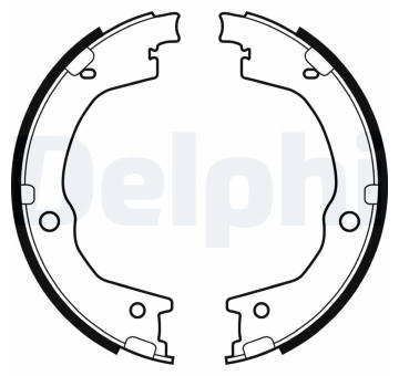 Sada brzdových čelistí, parkovací brzda DELPHI LS2035