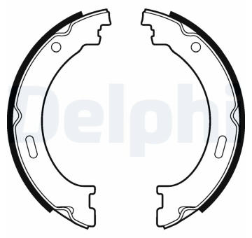 Sada brzdových čelistí, parkovací brzda DELPHI LS2041