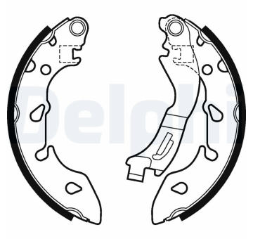 Sada brzdových čelistí DELPHI LS2047