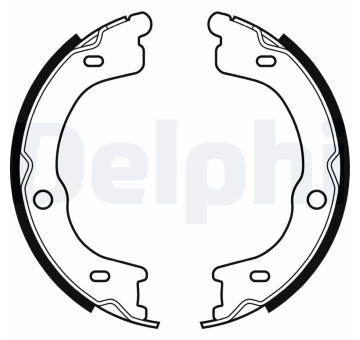 Sada brzdových čelistí, parkovací brzda DELPHI LS2048