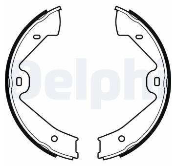Sada brzdových čelistí, parkovací brzda DELPHI LS2070