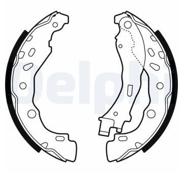 Sada brzdových čelistí DELPHI LS2075