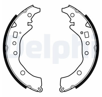 Sada brzdových čelistí, parkovací brzda DELPHI LS2079