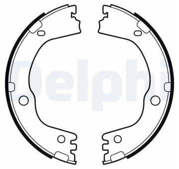 Sada brzdových čelistí, parkovací brzda DELPHI LS2081