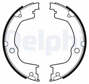 Sada brzdových čelistí, parkovací brzda DELPHI LS2106