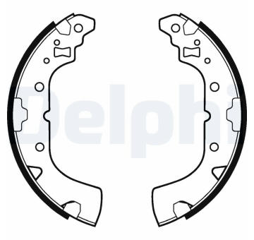Sada brzdových čelistí, parkovací brzda DELPHI LS2113