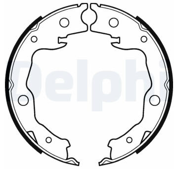 Sada brzdových čelistí, parkovací brzda DELPHI LS2116