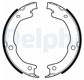 Sada brzdových čelistí, parkovací brzda DELPHI LS2118