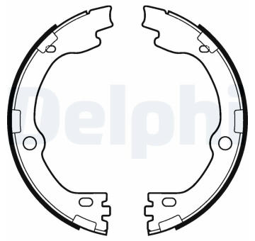 Sada brzdových čelistí, parkovací brzda DELPHI LS2119