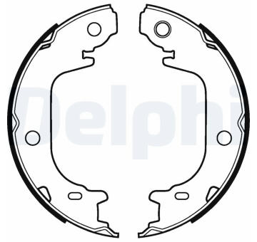 Sada brzdových čelistí, parkovací brzda DELPHI LS2122