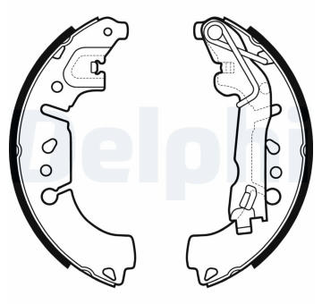 Sada brzdových čelistí, parkovací brzda DELPHI LS2135