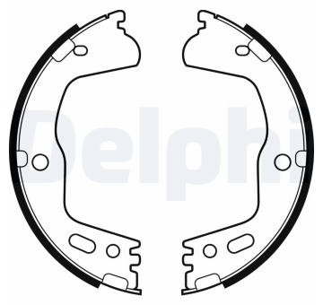 Sada brzdových čelistí, parkovací brzda DELPHI LS2155