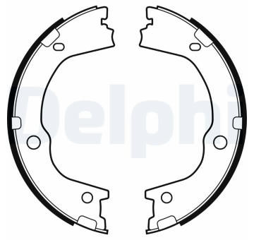 Sada brzdových čelistí, parkovací brzda DELPHI LS2159