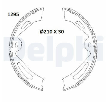 Sada brzdových čelistí, parkovací brzda DELPHI LS2179