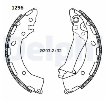 Sada brzdových čelistí DELPHI LS2180