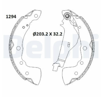 Sada brzdových čelistí DELPHI LS2181