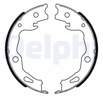 Sada brzdových čelistí, parkovací brzda DELPHI LS2186