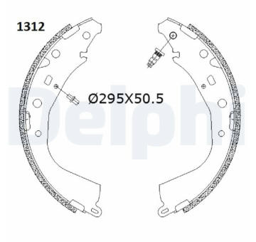 Sada brzdových čelistí DELPHI LS2187