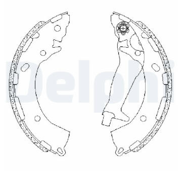 Sada brzdových čelistí DELPHI LS2195