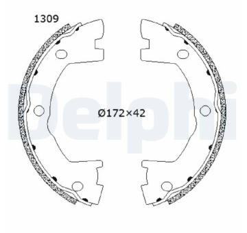 Sada brzdových čelistí DELPHI LS2203