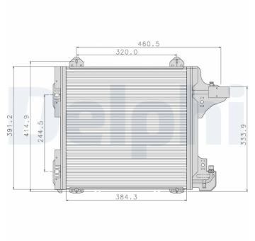 Kondenzátor, klimatizace DELPHI TSP0225089