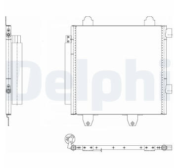 Kondenzátor, klimatizace DELPHI TSP0225643