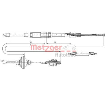 Tažné lanko, ovládání spojky METZGER 10.3149