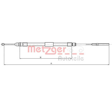 Tažné lanko, parkovací brzda METZGER 10.4137