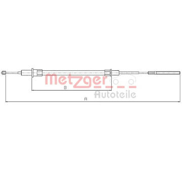 Tazne lanko, parkovaci brzda METZGER 10.4153