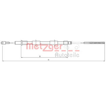 Tazne lanko, parkovaci brzda METZGER 10.4155