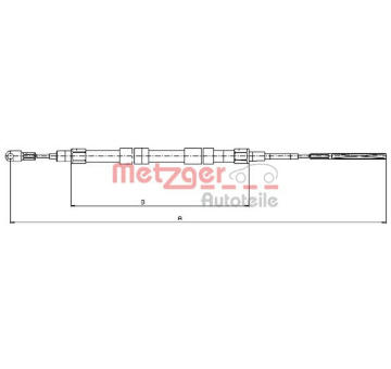 Tazne lanko, parkovaci brzda METZGER 10.4156