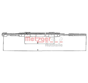 Tažné lanko, parkovací brzda METZGER 10.423