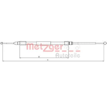 Tazne lanko, parkovaci brzda METZGER AUTOTEILE 10.4268